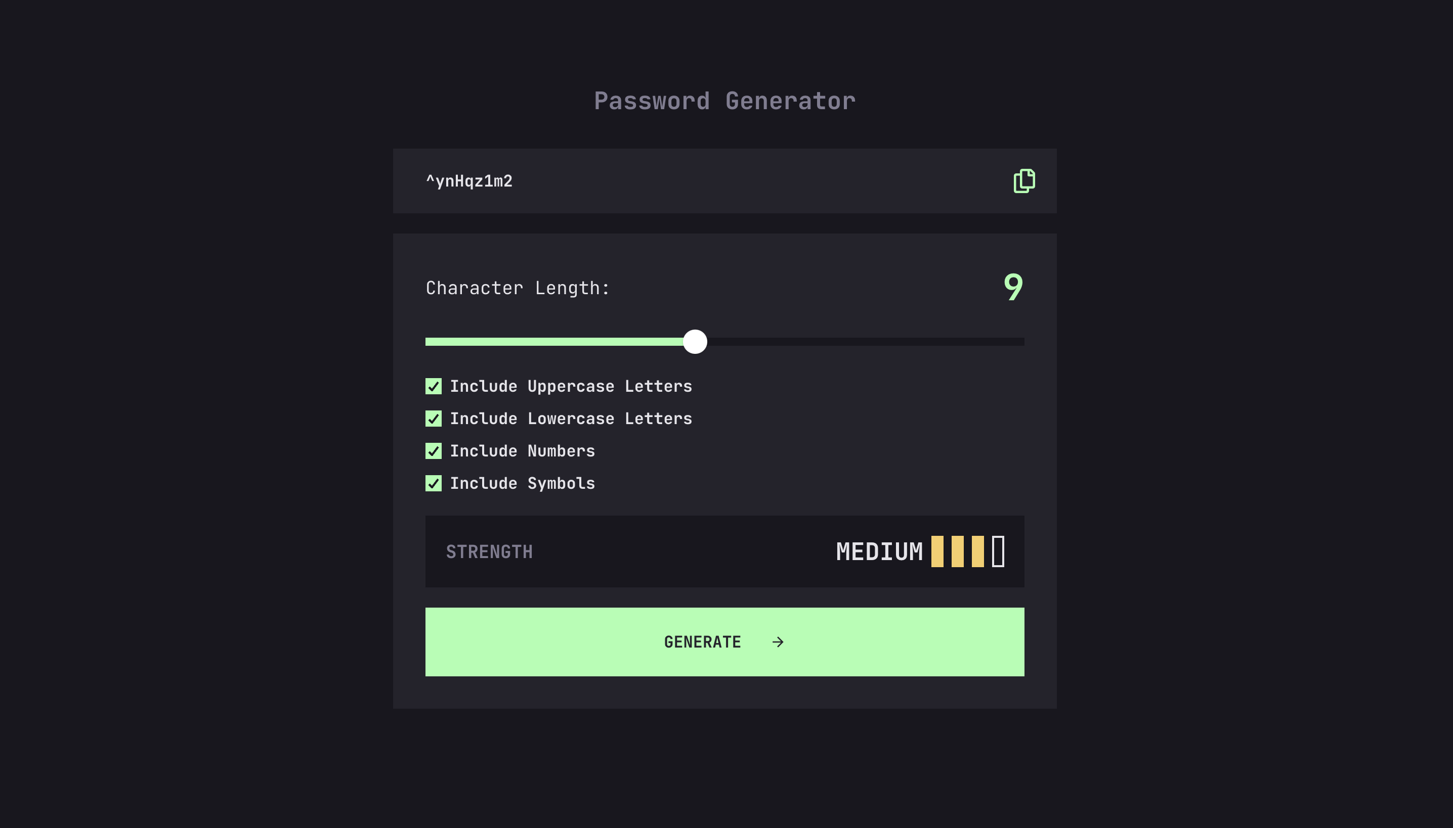 Password Generator's screenshot